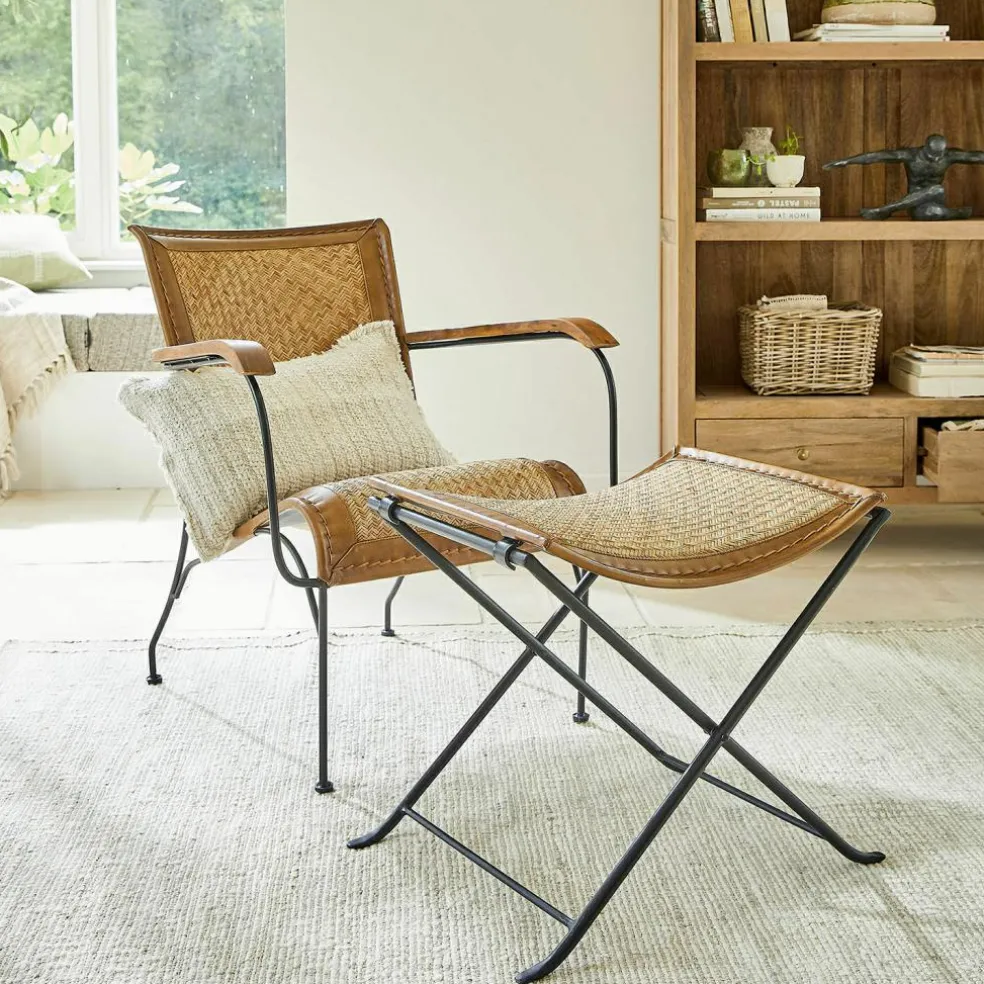 Chaise avec tabouret Dauvron