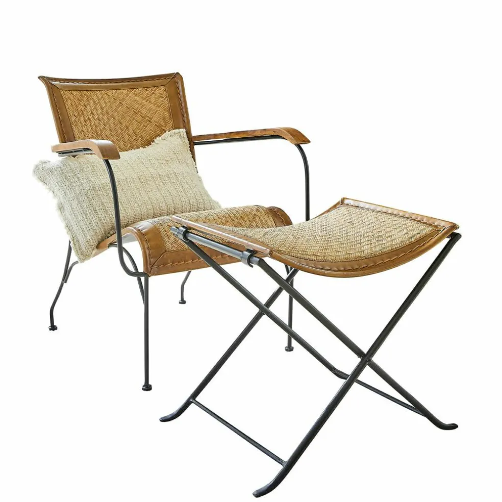 Chaise avec tabouret Dauvron
