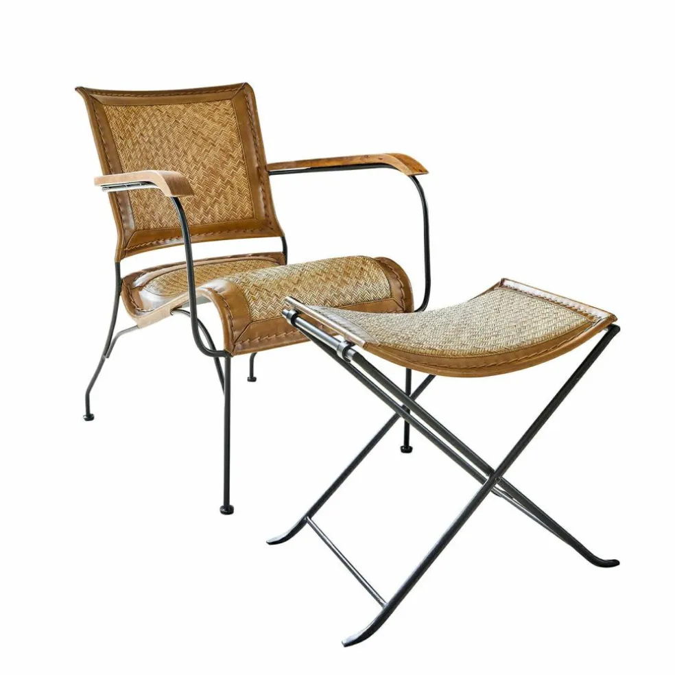 Chaise avec tabouret Dauvron