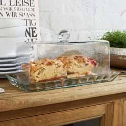 Cloche en verre avec plateau Nelia