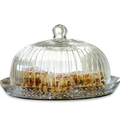 Cloche en verre avec plateau Layla