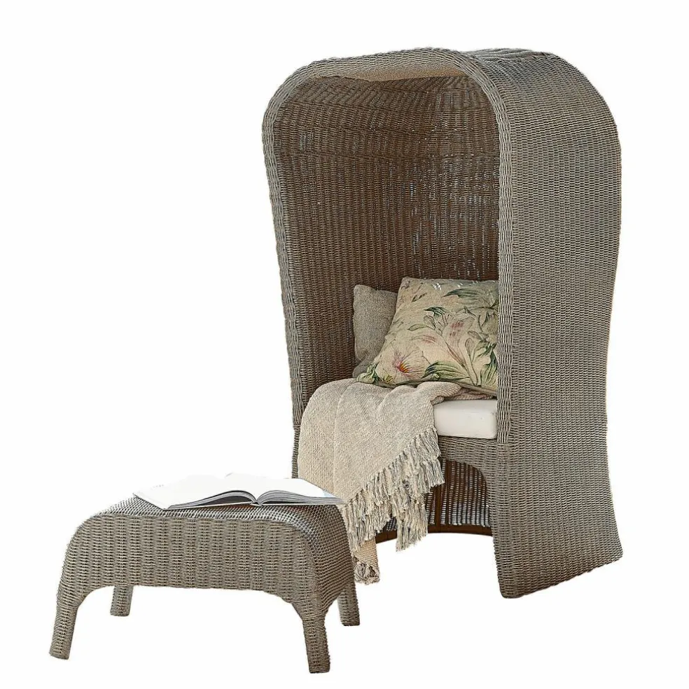 Corbeille de plage avec repose-pieds Sanivane