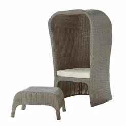 Corbeille de plage avec repose-pieds Sanivane