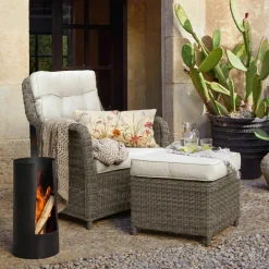 Fauteuil avec pouf Bromyard