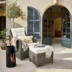 Fauteuil avec pouf Bromyard