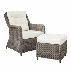 Fauteuil avec pouf Bromyard