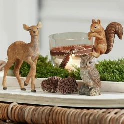 Lot de 3 animaux de la forêt décoratifs Vionique