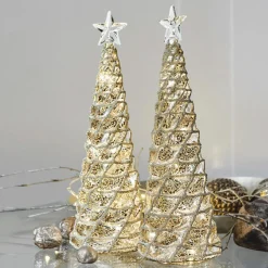Lot de 2 arbres décoratifs Glitter
