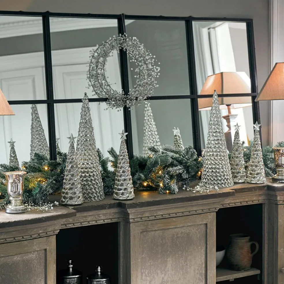 Lot de 2 arbres décoratifs Glitter