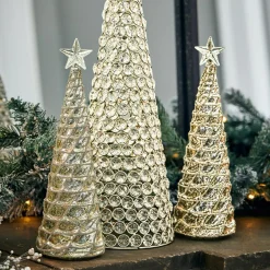 Lot de 2 arbres décoratifs Glitter