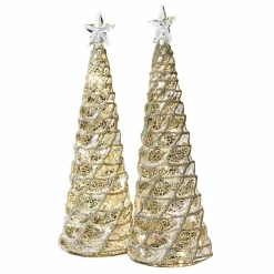 Lot de 2 arbres décoratifs Glitter