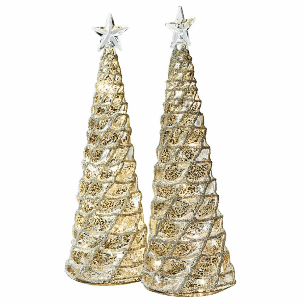 Lot de 2 arbres décoratifs Glitter