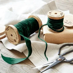 Lot de 2 bobines de ruban en velours Liandis