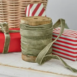 Lot de 2 bobines de ruban en velours Liandis