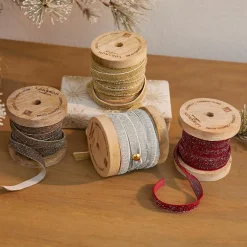 Lot de 4 bobines de ruban en velours Verlanne