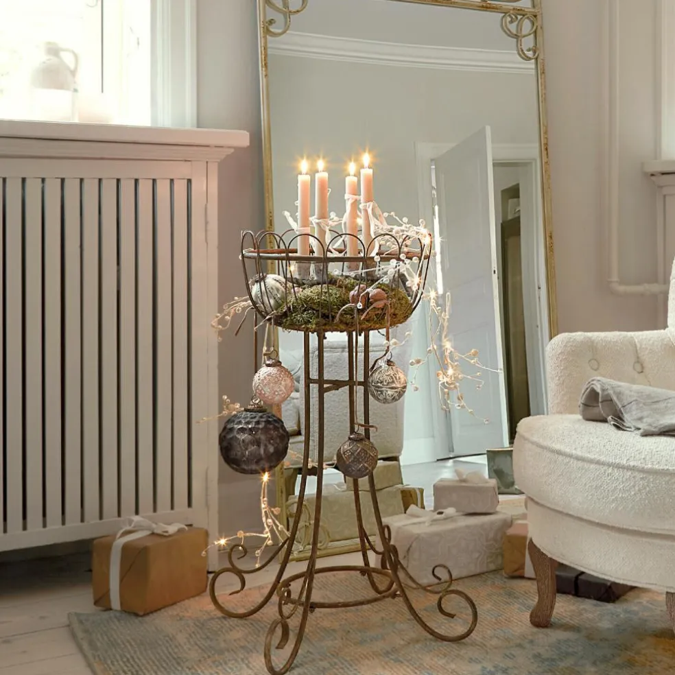 Lot de 4 bougeoirs à piquer Korraine