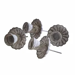 Lot de 4 bougeoirs à piquer Korraine