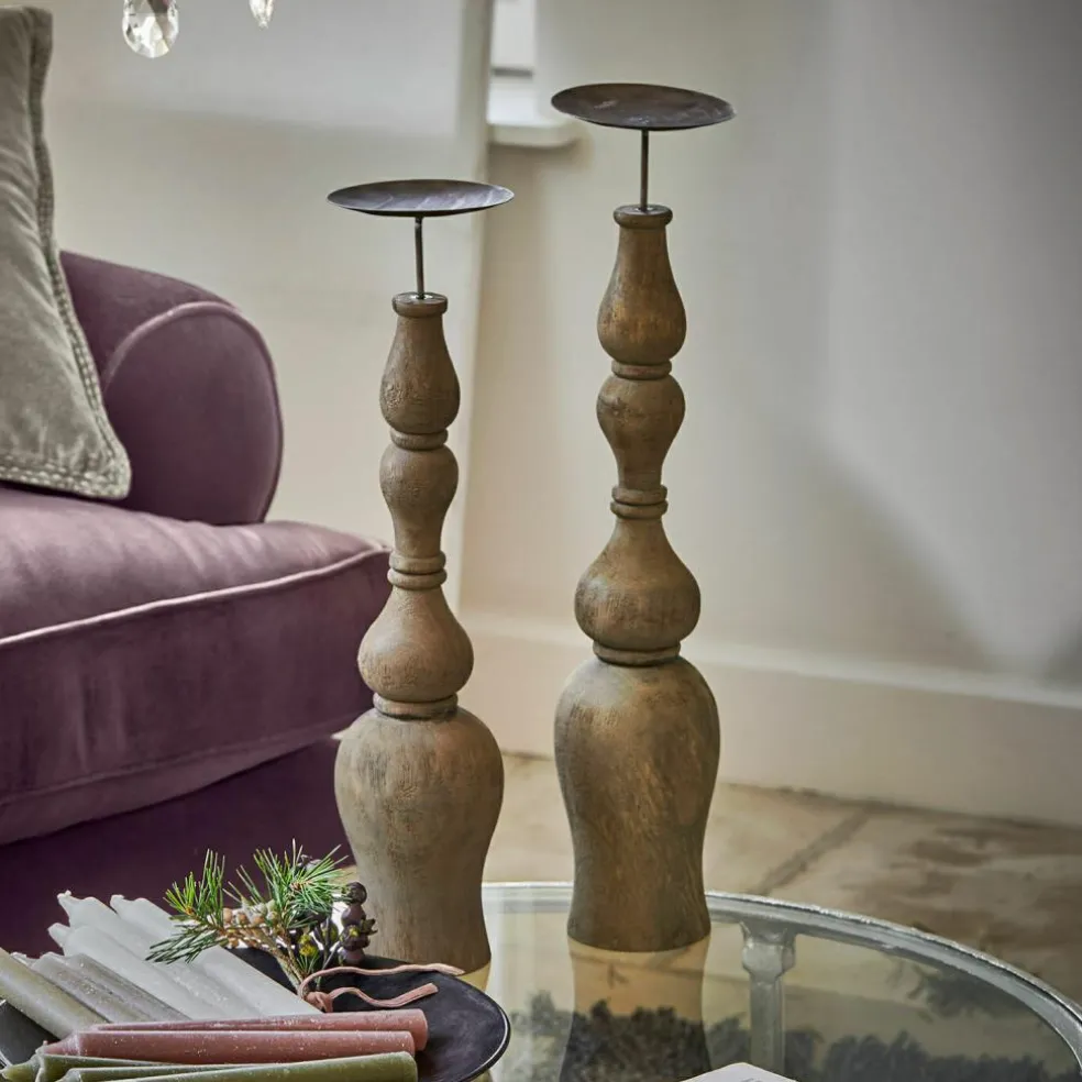 Lot de 2 bougeoirs Fleuries-sur-Marne