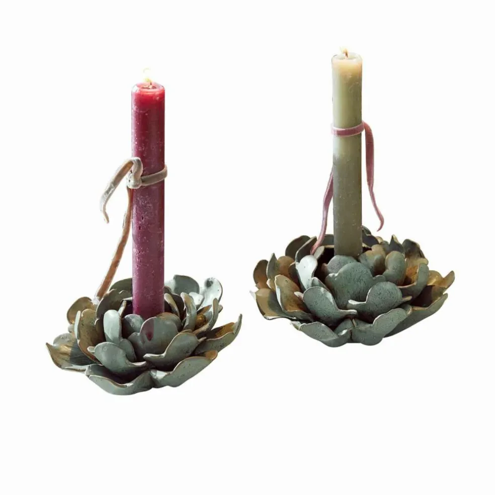 Lot de 2 bougeoirs Myka