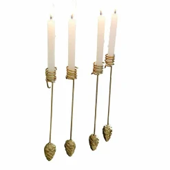 Lot de 4 bougeoirs Norélie