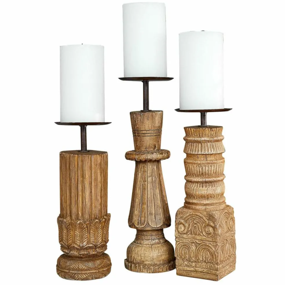 Lot de 3 bougeoirs Zahirah