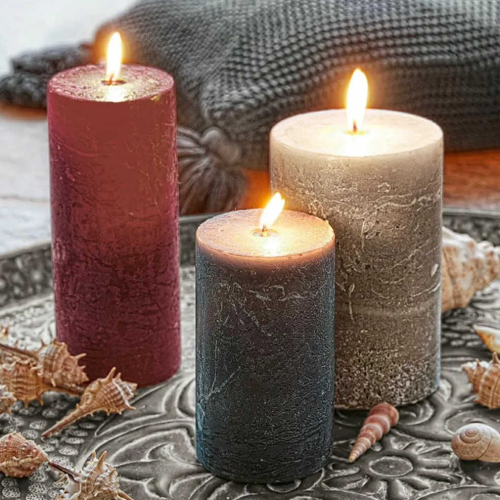 Lot de 3 bougies Pretin