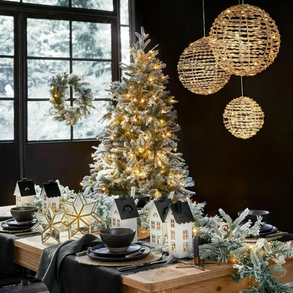 Lot de 3 boules de Noël à LED Thalindra