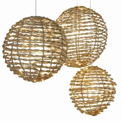 Lot de 3 boules de Noël à LED Thalindra