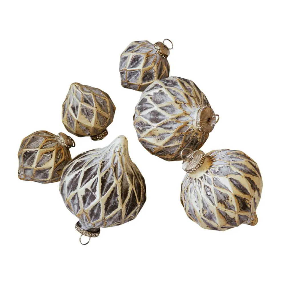 Lot de 6 boules de Noël Lunagh