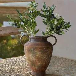 Lot de 2 branches d’olivier décoratives Olives