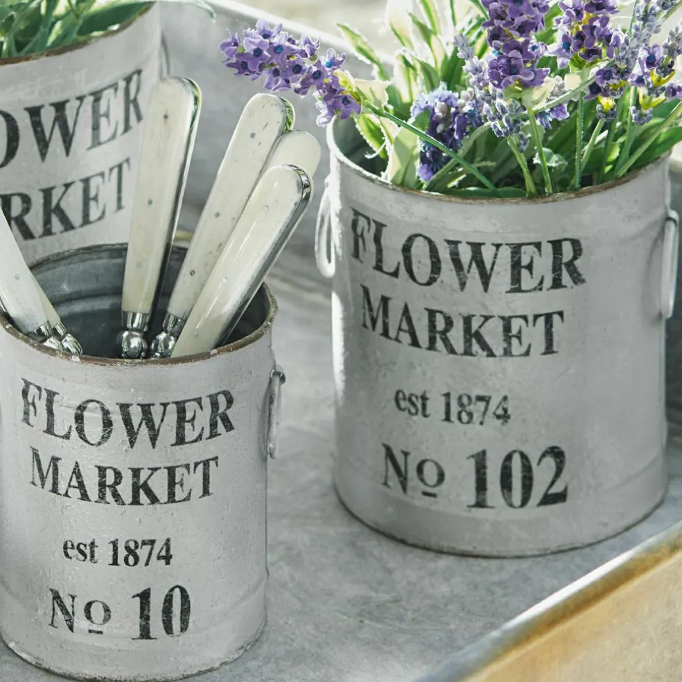 Lot de 3 cache-pots Flower Market