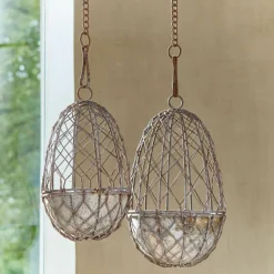 Lot de 2 cages à oiseaux décoratives Eralin