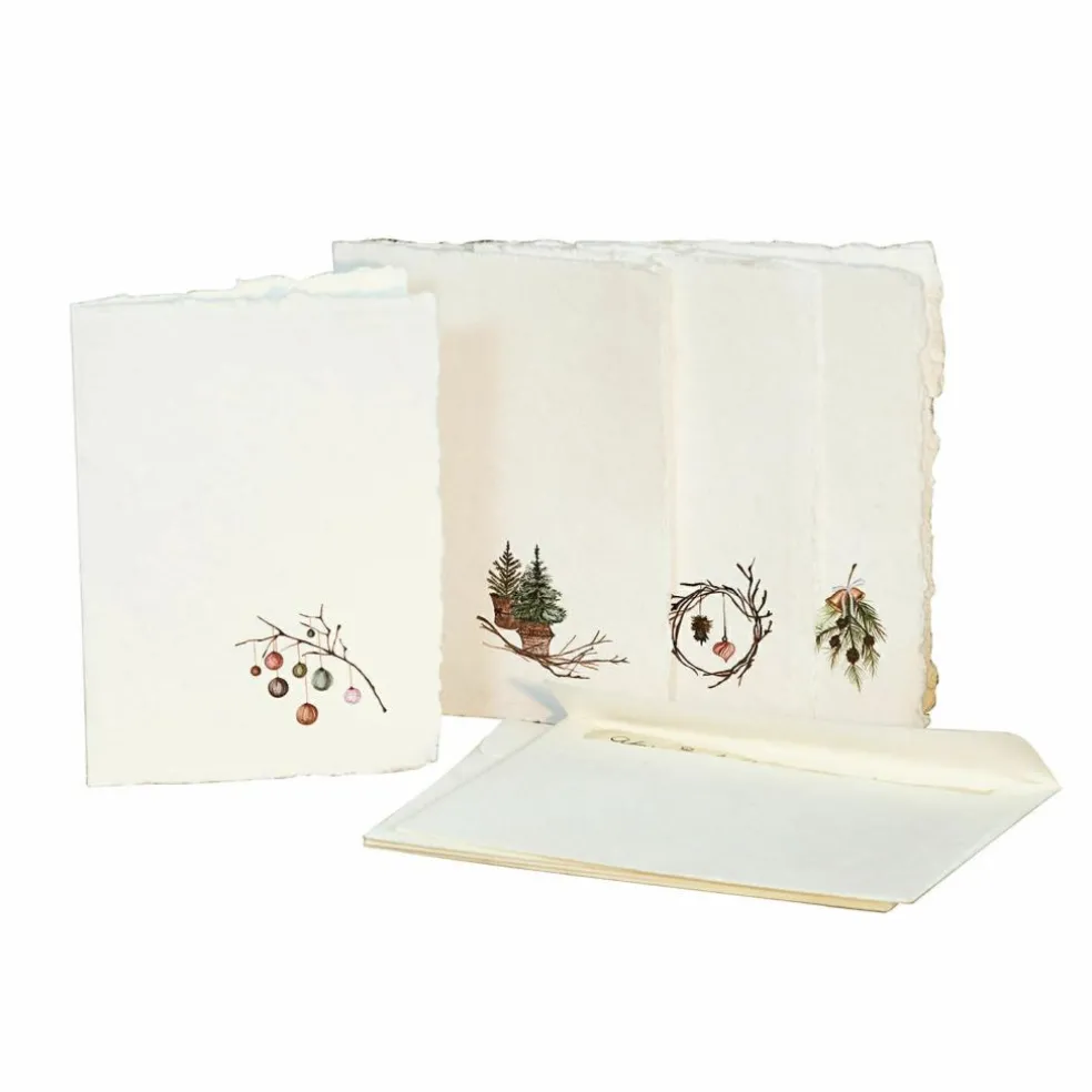 Lot de 4 cartes de vœux Velorine