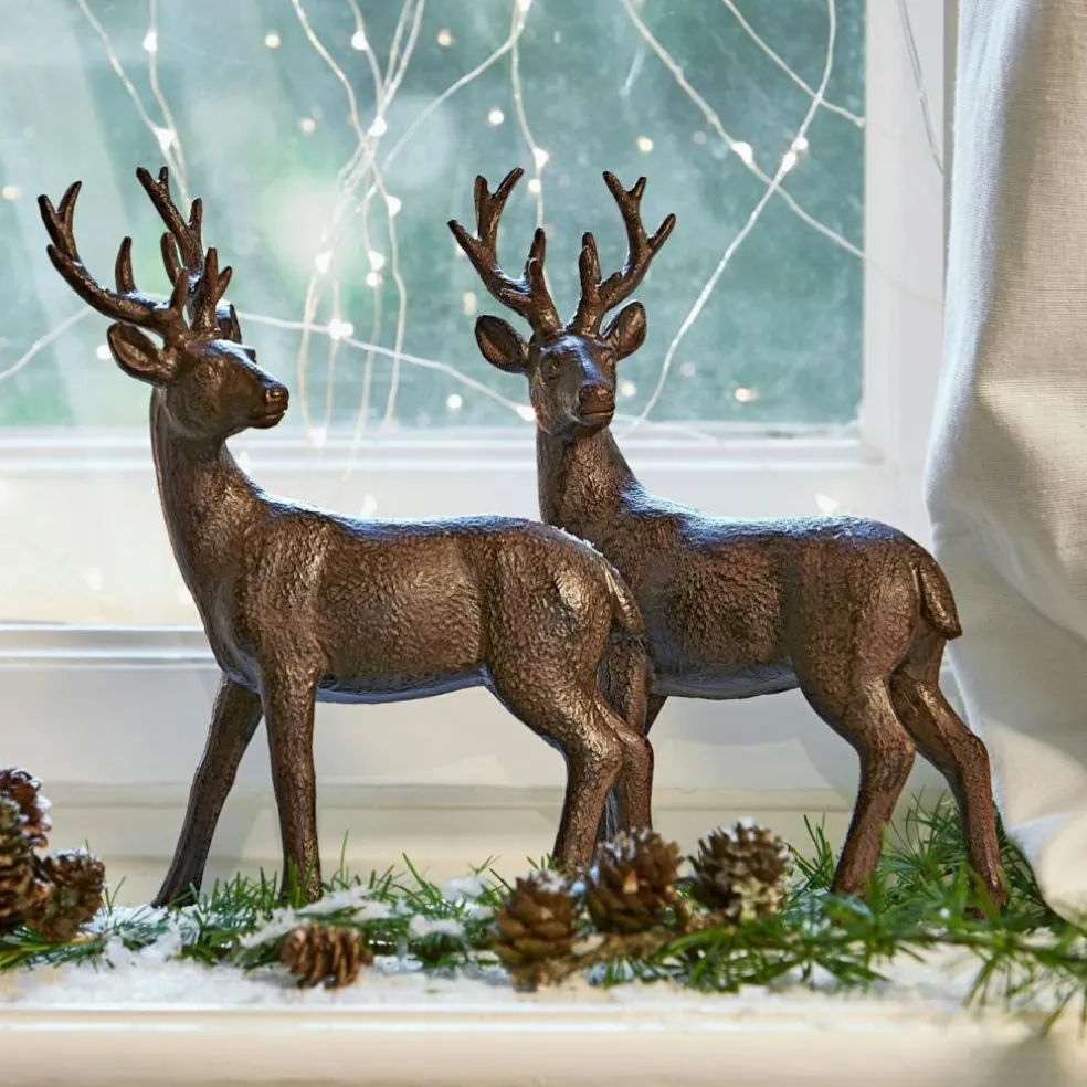 Lot de 2 cerfs décoratifs Cagny