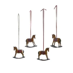 Lot de 4 chevaux décoratifs Cory