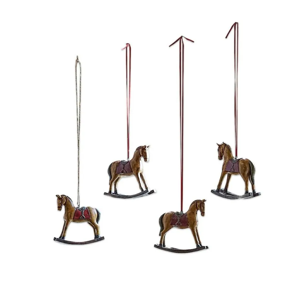 Lot de 4 chevaux décoratifs Cory