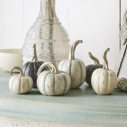 Lot de 6 citrouilles déco Yokane