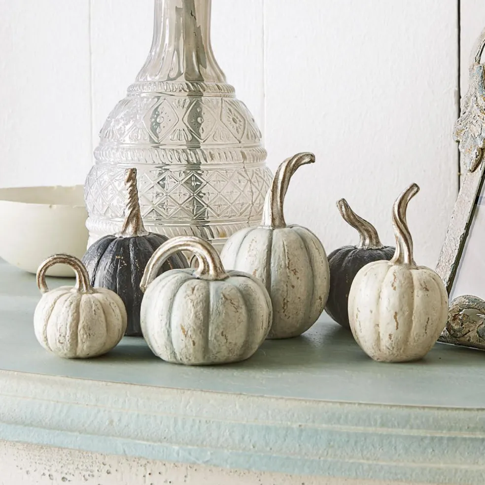 Lot de 6 citrouilles déco Yokane