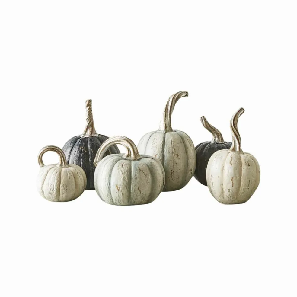 Lot de 6 citrouilles déco Yokane