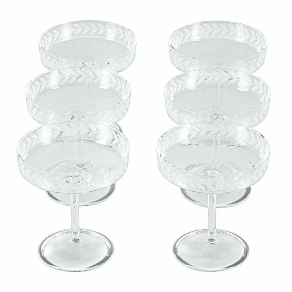 Lot de 6 coupes à champagne Macomb