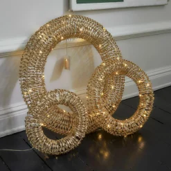 Lot de 3 couronnes à LED Antorino