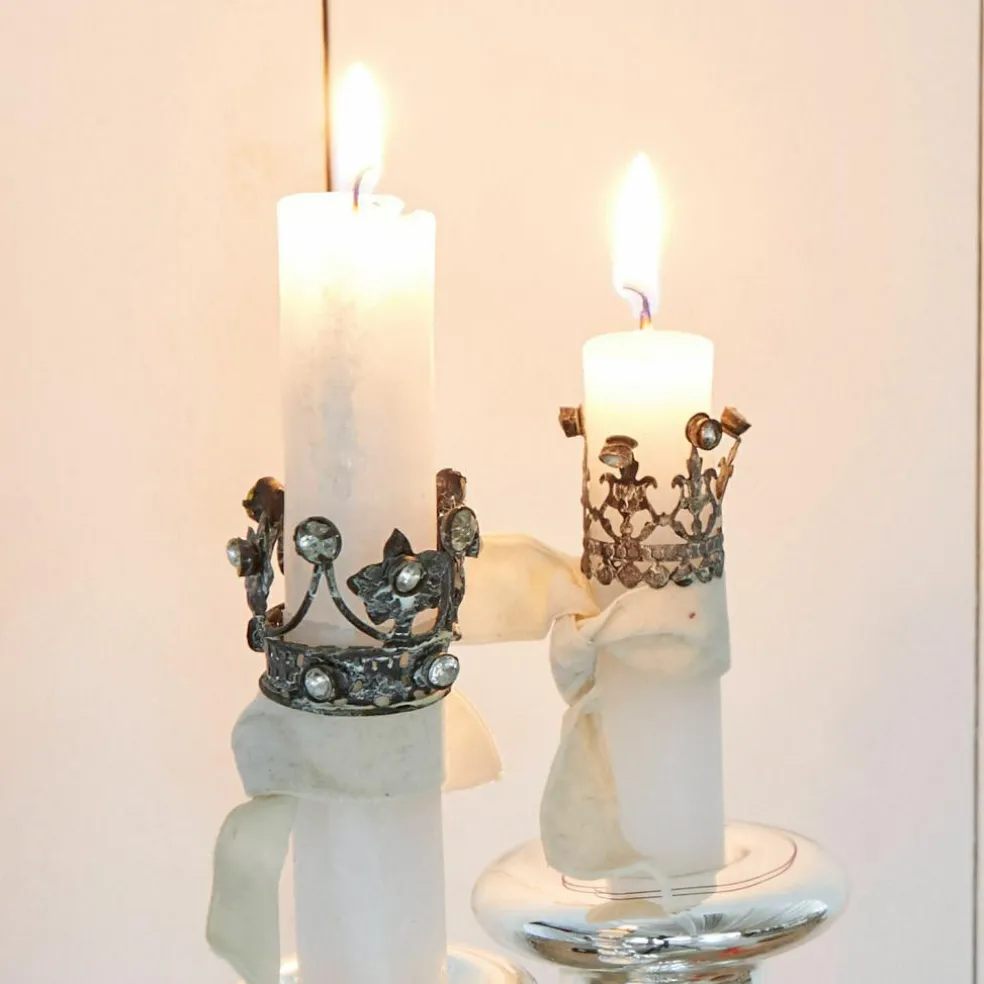 Lot de 6 couronnes décoratives Margareta