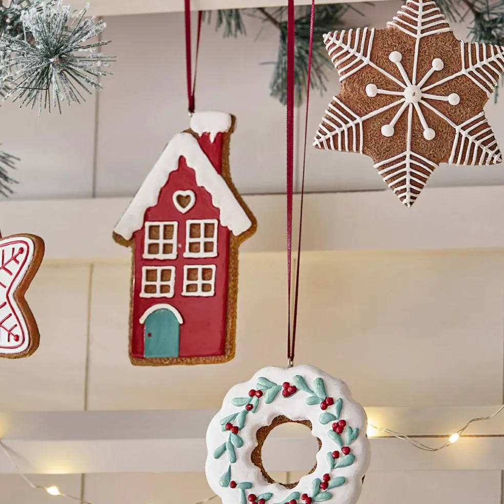 Lot de 4 décorations à suspendre Hestur