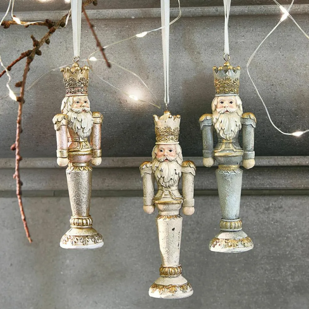 Lot de 3 décorations à suspendre Niquel