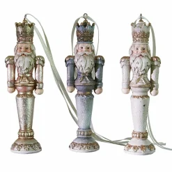 Lot de 3 décorations à suspendre Niquel