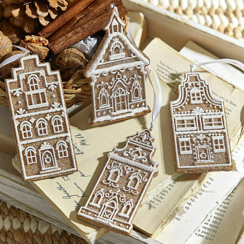 Lot de 4 décorations à suspendre Gabin