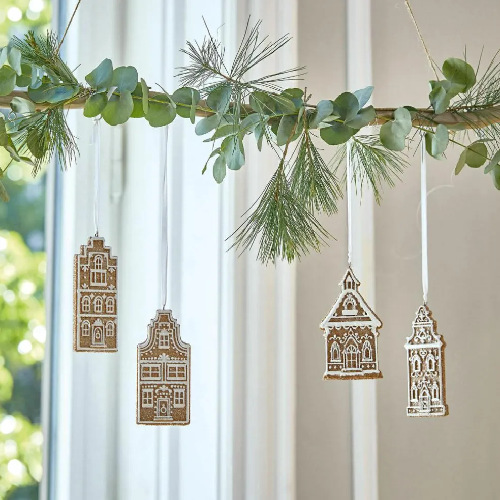 Lot de 4 décorations à suspendre Gabin