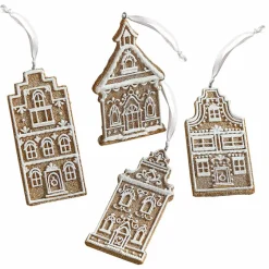 Lot de 4 décorations à suspendre Gabin