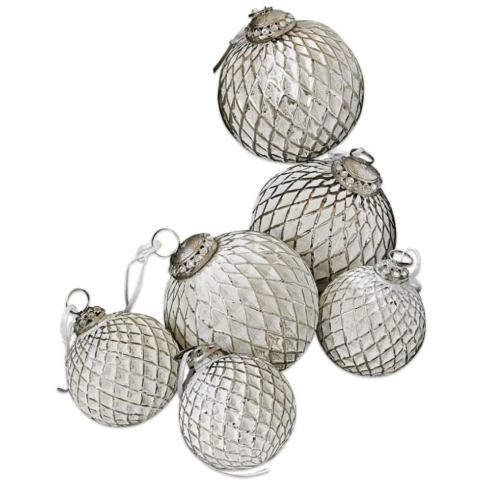 Lot de 6 décorations de Noël Maélys