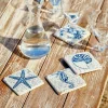 Lot de 4 dessous de verres Faune Marine